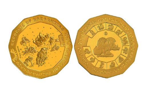Казахские памятные монеты Год Кабана