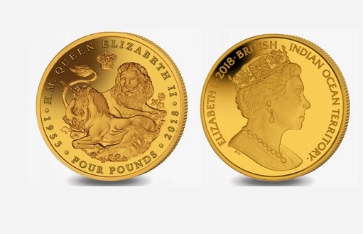 Юбилейные золотые монеты к 65-летию коронации Елизаветы 2-ой