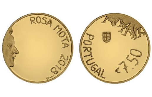 Золотые монеты с портретом Розы Моты