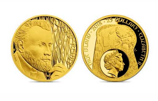 Новая золотая монета в честь Густава Климта