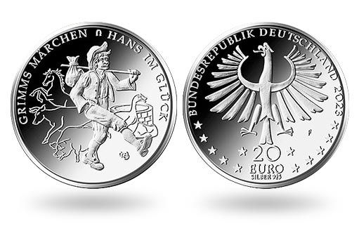 сказочный герой Ганс на серебряных монетах Германии