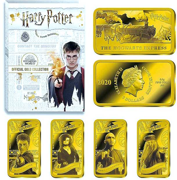 выпуск золотых монет Островов Кука посвящен вселенной Гарри Поттера