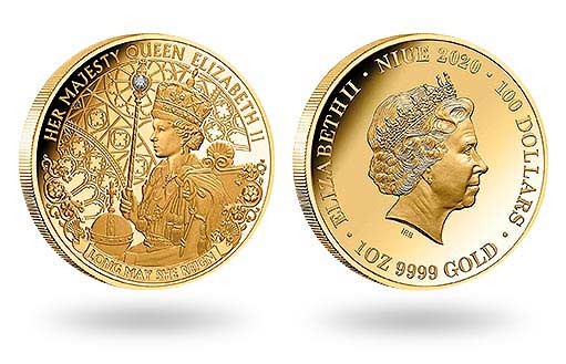 золотые монеты Ниуэ посвящены монарху Великобритании