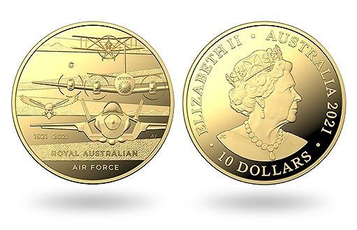 золотые монеты Австралии посвящены ВВС