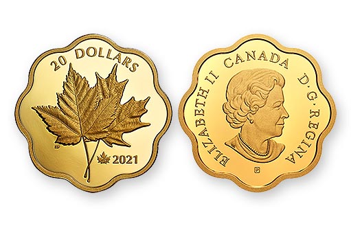 в Канаде выпущена серебряная монета Канадский кленовый лист