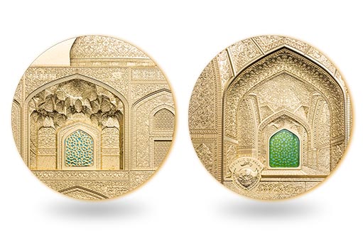 мечеть Имама на золотой монете Палау и CIT