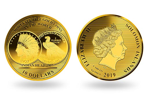 золотые коллекционные монеты «Indian Head»