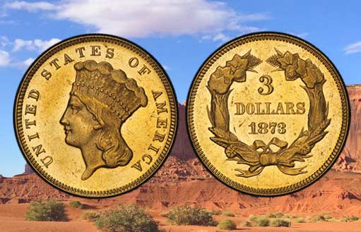 индейская принцесса на уникальной золотой монете США