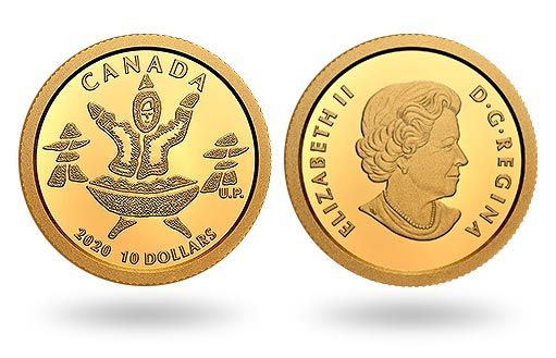 северным народам посвящена золотая монета Канады