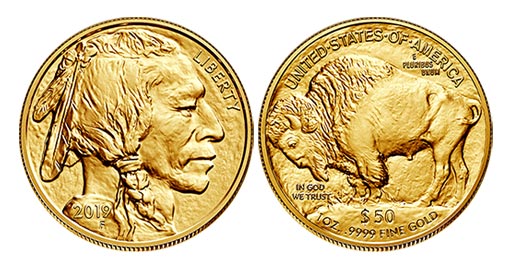 золотая инвестиционная монета Американский Буффало