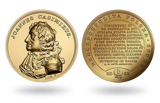 золотая монета в честь короля Яна Казимира Вазы