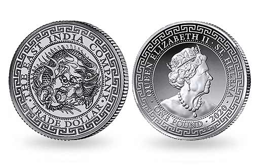 японский торговый доллар на инвестиционных монетах острова Святой Елены из серебра