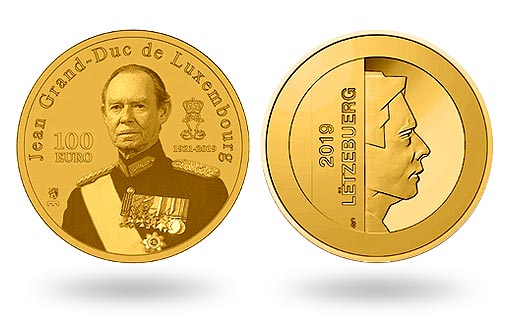великий герцог на золотых монетах Люксембурга
