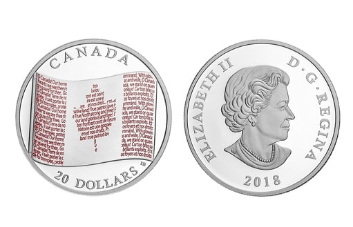 символы Канады на серебряной монете