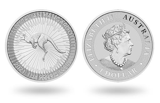 серебряная инвестиционная монета Австралии 2021 «Кенгуру»