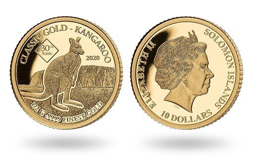 кенгуру изображен на монетах Соломоновых островов
