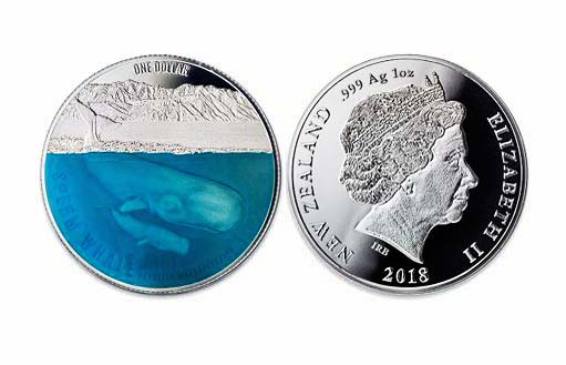 серебряная монета Кашалот 2018