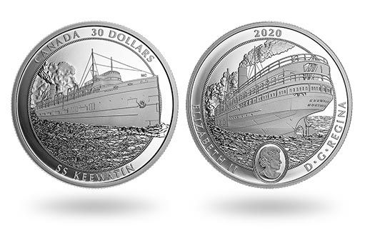 легендарный лайнер изображен на канадских монетах из серебра