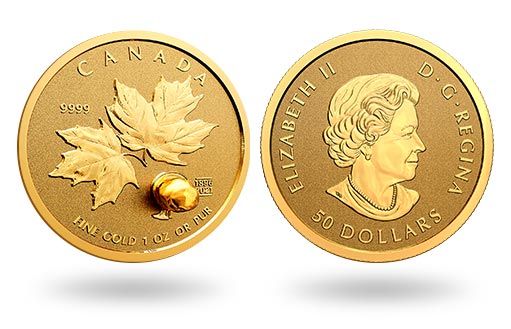 золотой лихорадке в Клондайке посвящены канадские монеты из золота