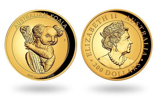 золотые монеты Австралии с изображением коалы