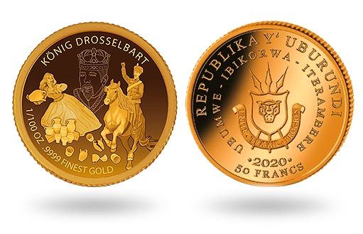 золотые монеты Бурунди рассказывают о короле Дроздобороде