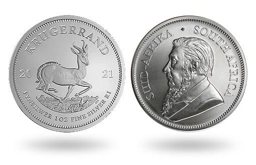 серебряные монеты ЮАР с изображением антилопы