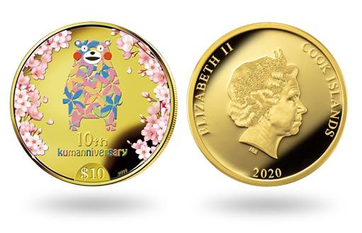 японский талисман стал героем выпуска золотых монет островов Кука