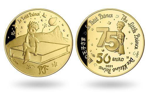 Маленький принц стал героем выпуска французских золотых монет