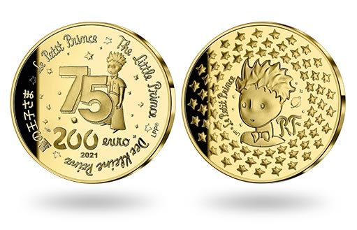 маленький принц украсил французские монеты из золота