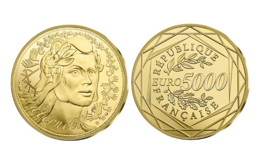 Французская золотая монета «Марианна»