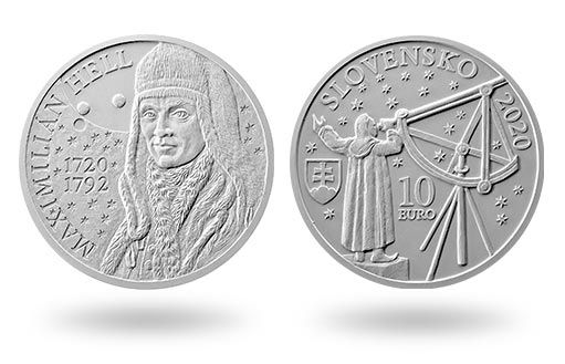 Словакия посвятила Максимилиану Хеллу монеты из серебра