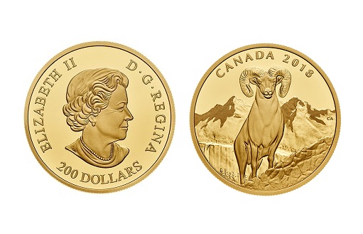 Золотая монета Bighorn Sheep.jpg