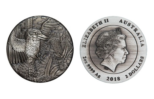 Монета Австралии— гигантский зимородок кукабарру