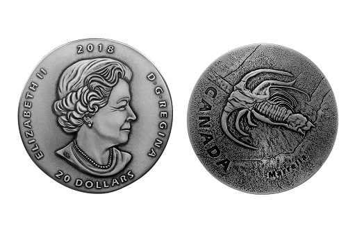 Монета посвященный древним членистоногим