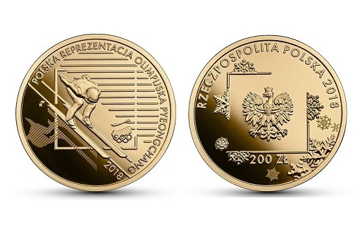польская монета с символом Олимпиады