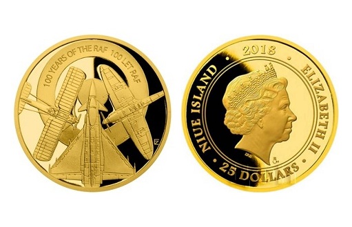 Чехии  Памятные золотые монеты Чехии  в честь ВВС Великобритании