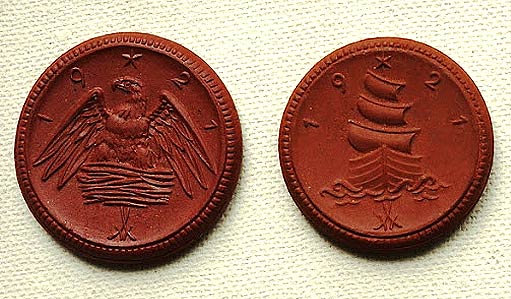 деревянная монета США 1921года