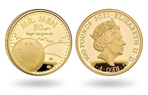 Британия выпустила две золотые монеты Мистер Мен