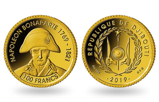 золотые монеты Джибути в память о Наполеоне I Бонапарте