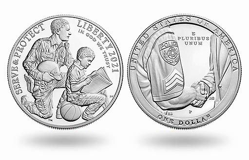 в США выпустили памятную монету из серебра в честь органов правопорядка