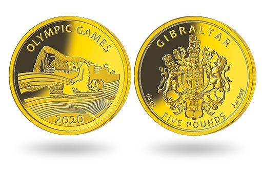 гибралтарская золотая монета к олимпийским играм