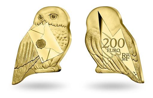во Франции вышли золотые монеты с совой Гарри Поттера