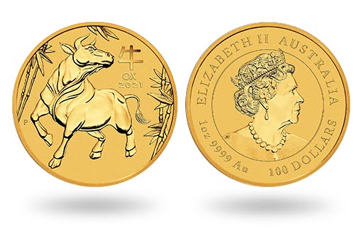австралийская монета Год Быка 2021