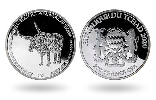 кельтская гравюра с быком украсила серебряные монеты Чада