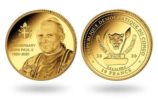 В Конго вышли золотые монеты Иоанн Павел II