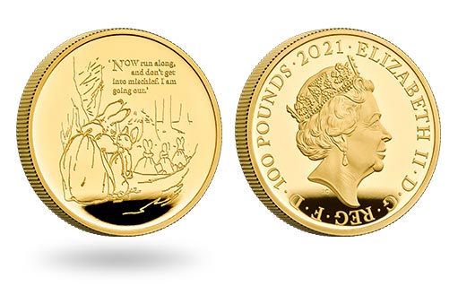 В Великобритании отчеканили монеты из золота с изображением кролика Питера
