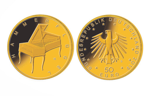 германские золотые монеты фортепьяно