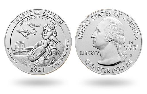 Пилоты из Таскиги на серебряных монетах США
