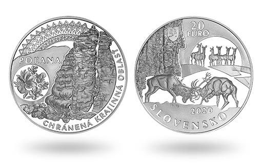 серебряные монеты Словакии посвящены природному заповеднику
