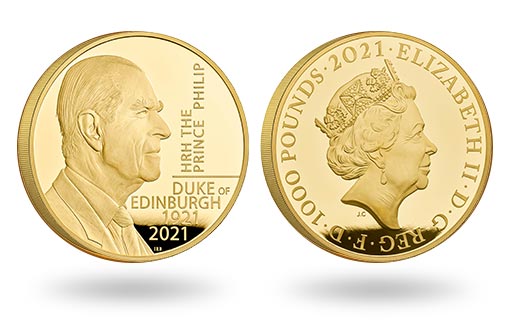 Великобритания выпустила золотые монеты в память о принце Филиппе